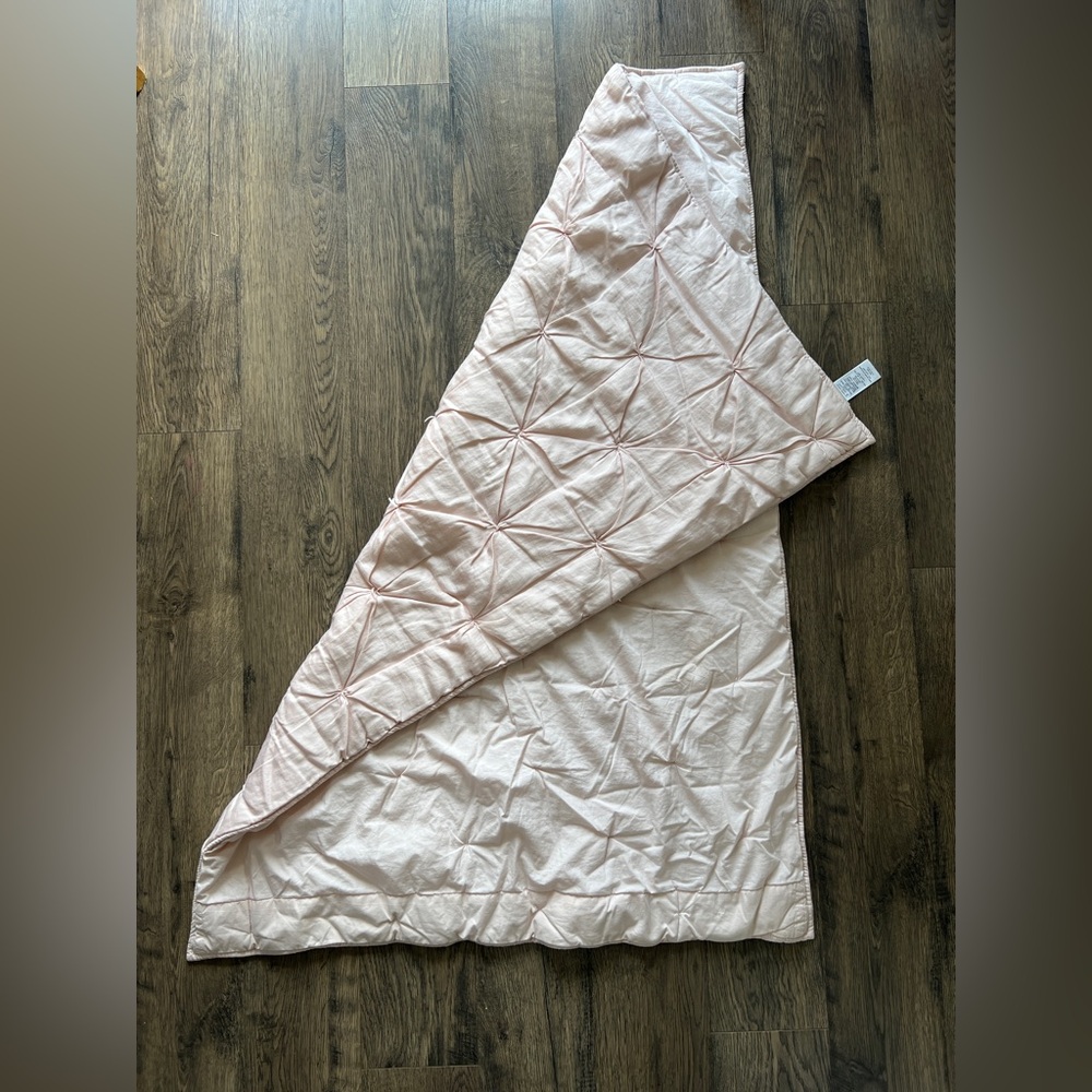 Pottery Barn Kids Soft Pink Quilted Blanket
